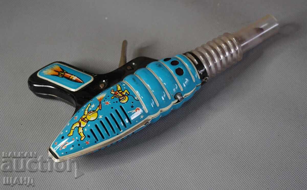 Παλιό Ουγγρικό μεταλλικό παιχνίδι διαστημικό πιστόλι με κουτί - 6 Παλιό Ουγγρικό μεταλλικό παιχνίδι διαστημικό πιστόλι με κουτί - 6