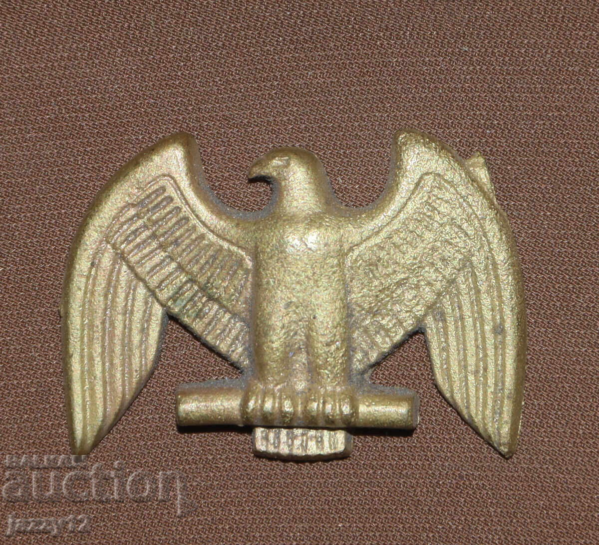 Auction Old brass applique insignia eagle Auction Old brass applique insignia eagle