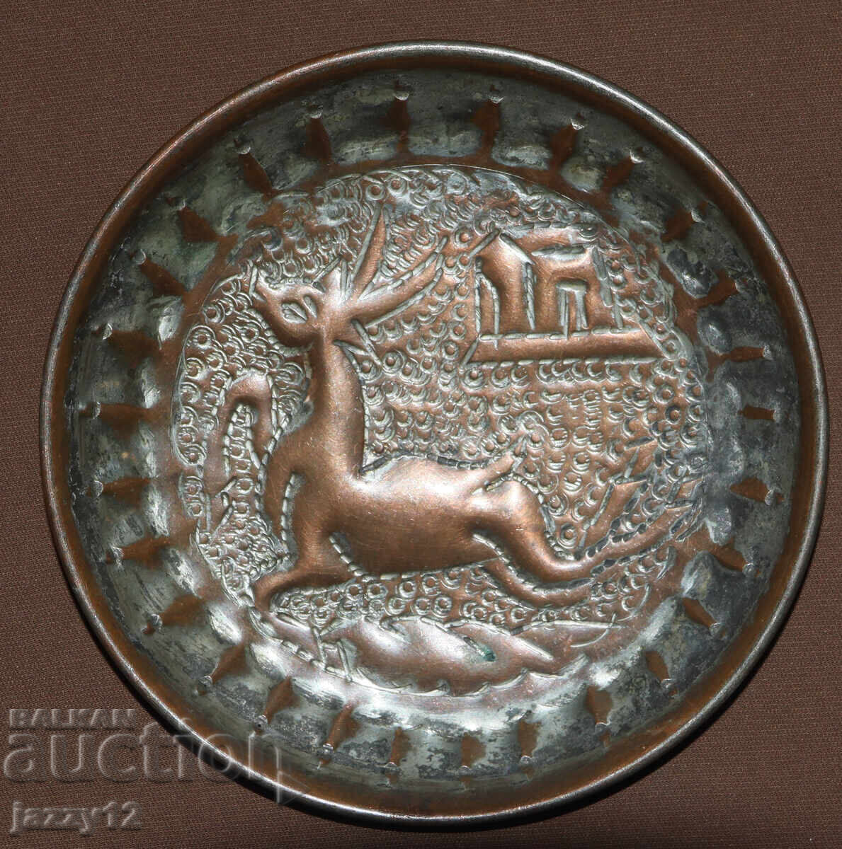 Auction Copper panel plate wall decoration Auction Copper panel plate wall decoration