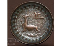 Panou de cupru farfurie decorativă de perete