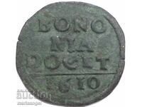 Quattrino 1610 Vatican Paul V Lion with flag bronze