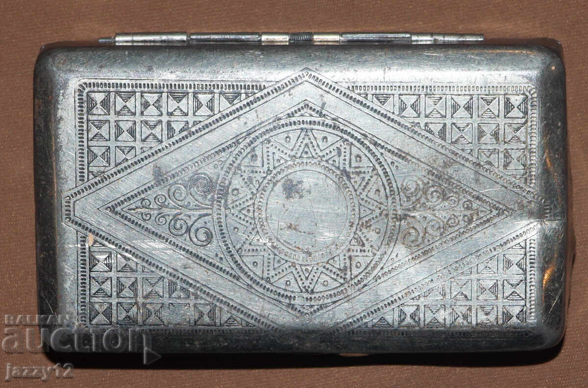 Old metal cigarette case
