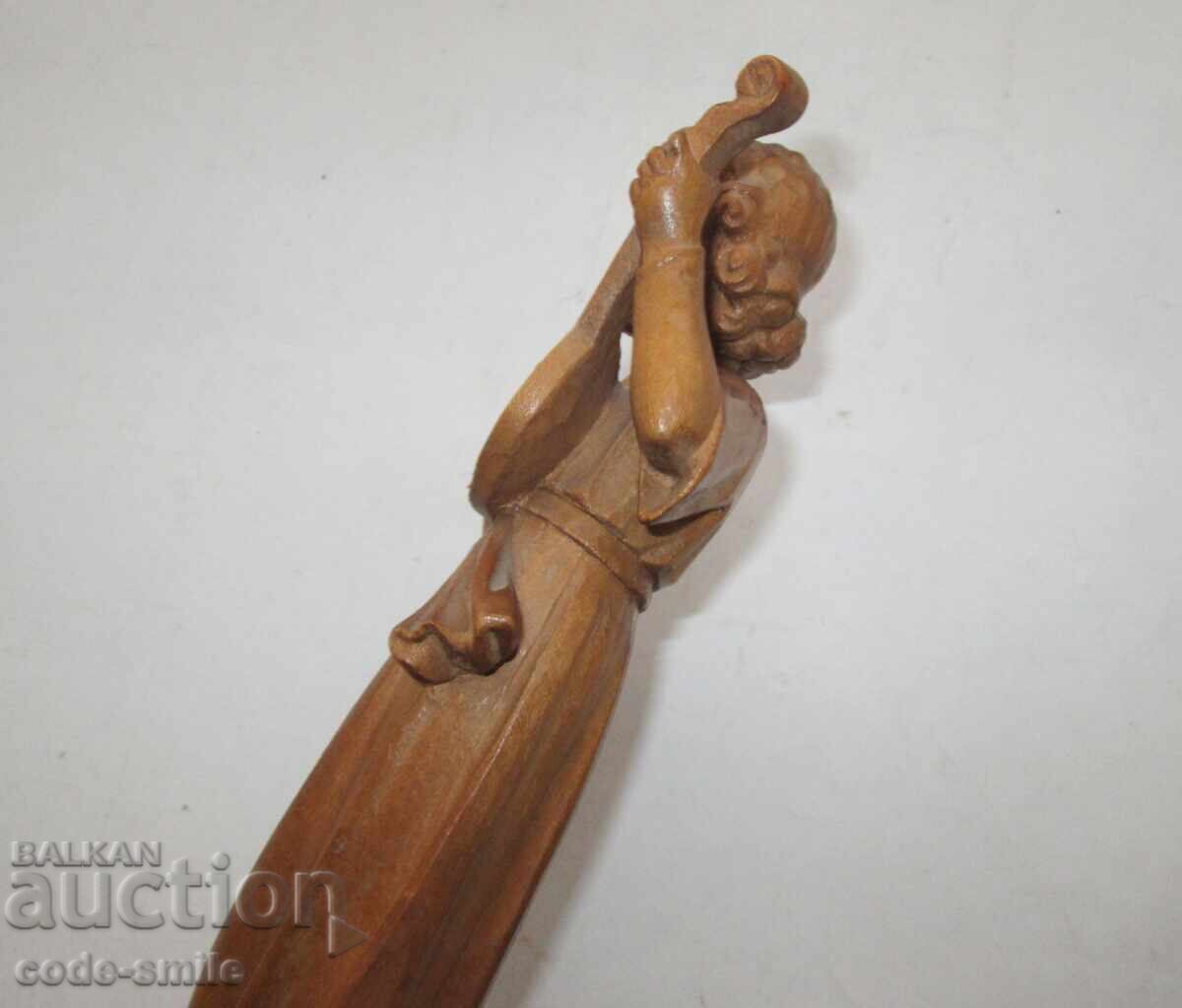 Δημοπρασία Εξαιρετικό παλιό ξυλόγλυπτο ειδώλιο ξύλινο αγαλματίδιο