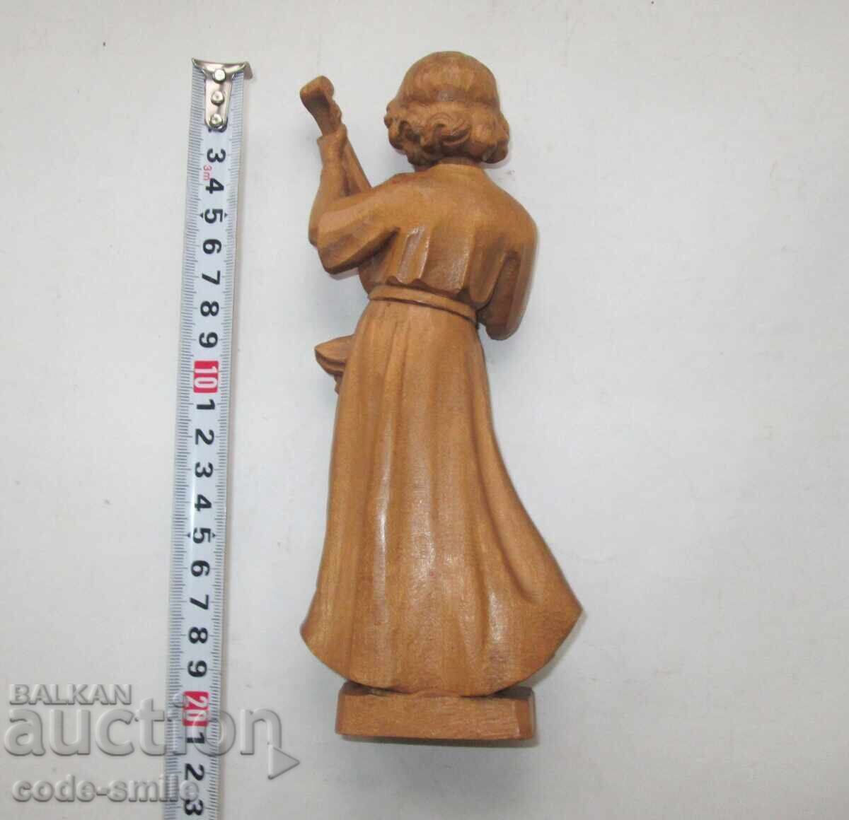 Εξαιρετικό παλιό ξυλόγλυπτο ειδώλιο ξύλινο αγαλματίδιο - 6