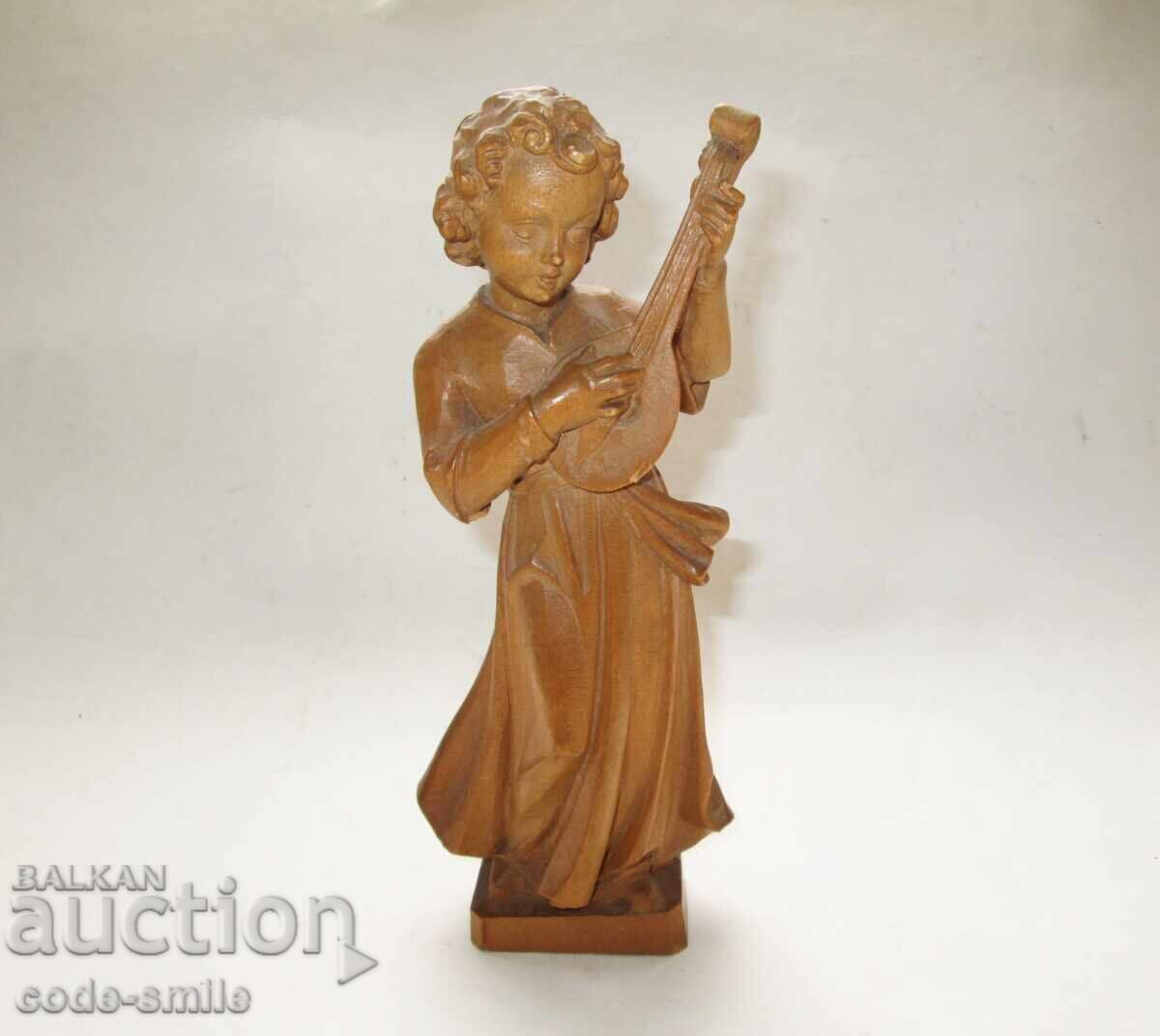 Εξαιρετικό παλιό ξυλόγλυπτο ειδώλιο ξύλινο αγαλματίδιο