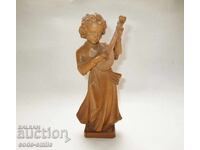 Excellent old wood carving figure wooden statuette
