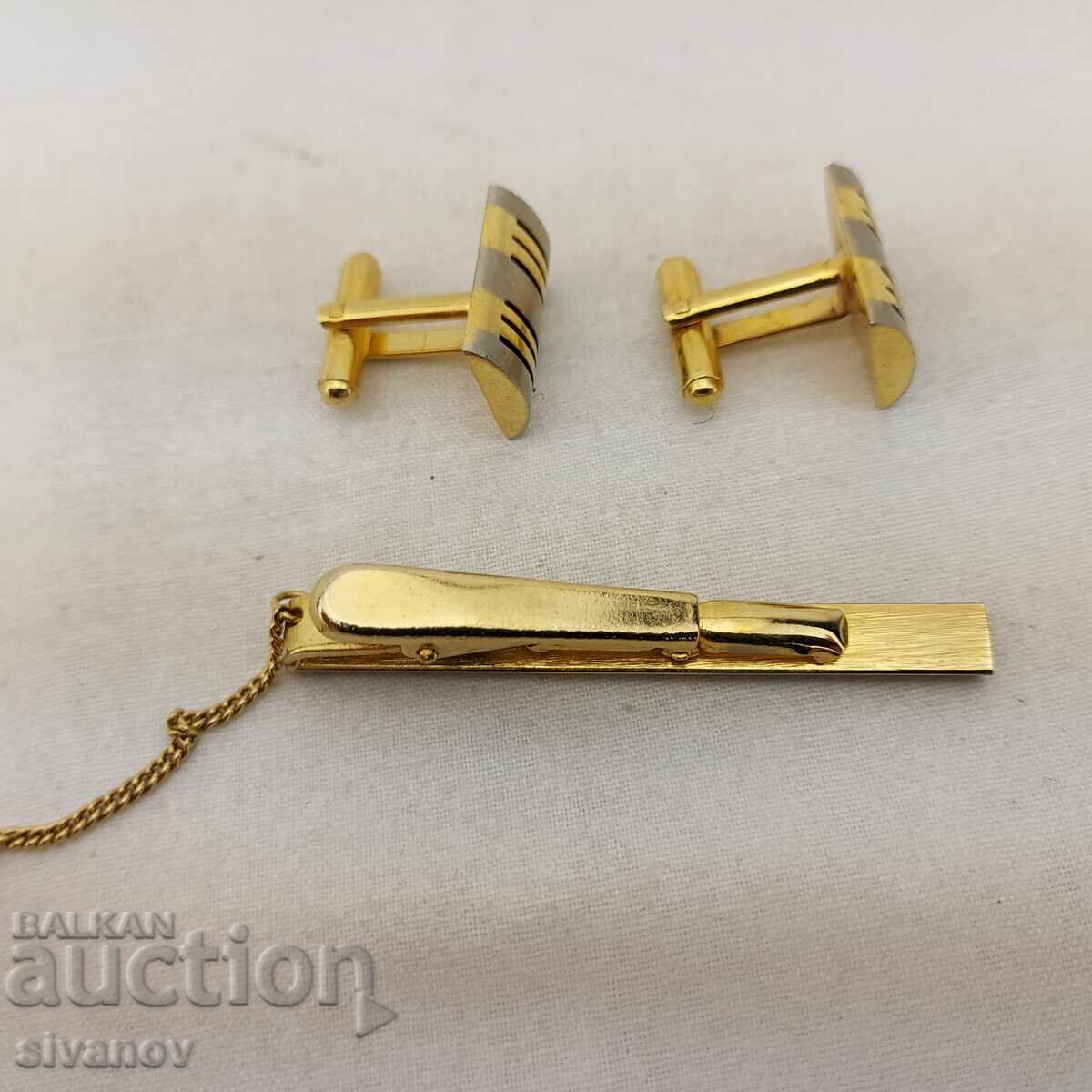 Δημοπρασία Παλιά κουμπιά για μανικέτια και μανταλάκι γραβάτας #2746