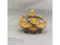 Cutie de bijuterii veche, din lemn sculptat, frumoasă #2842