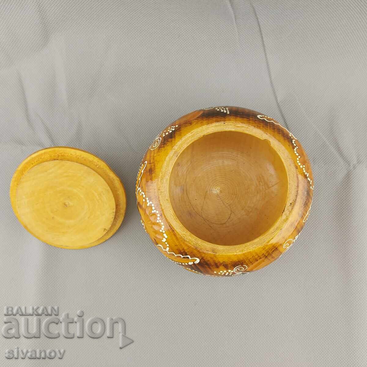 Παράδοση Όμορφο παλιό σκαλιστό ξύλινο κουτί κοσμημάτων #2844