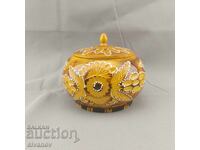 Cutie de bijuterii veche, frumoasă, din lemn sculptat #2844