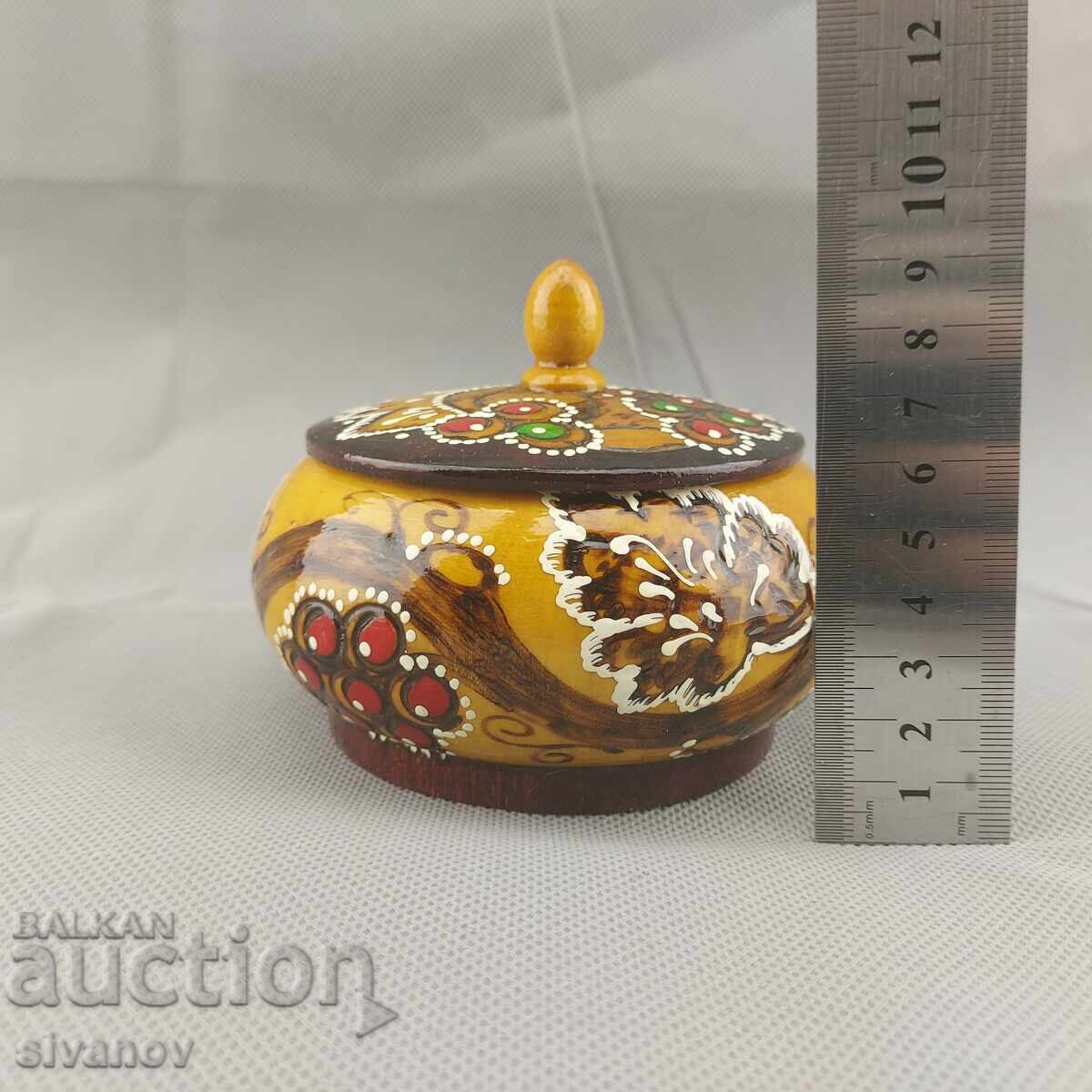 Όμορφο παλιό σκαλιστό ξύλινο κουτί κοσμημάτων #2845 - 6