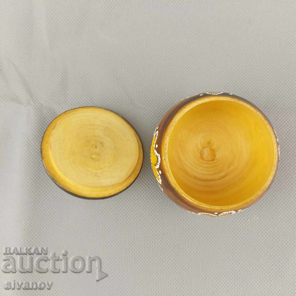 Delivery of Beautiful old carved wooden spice box #2847