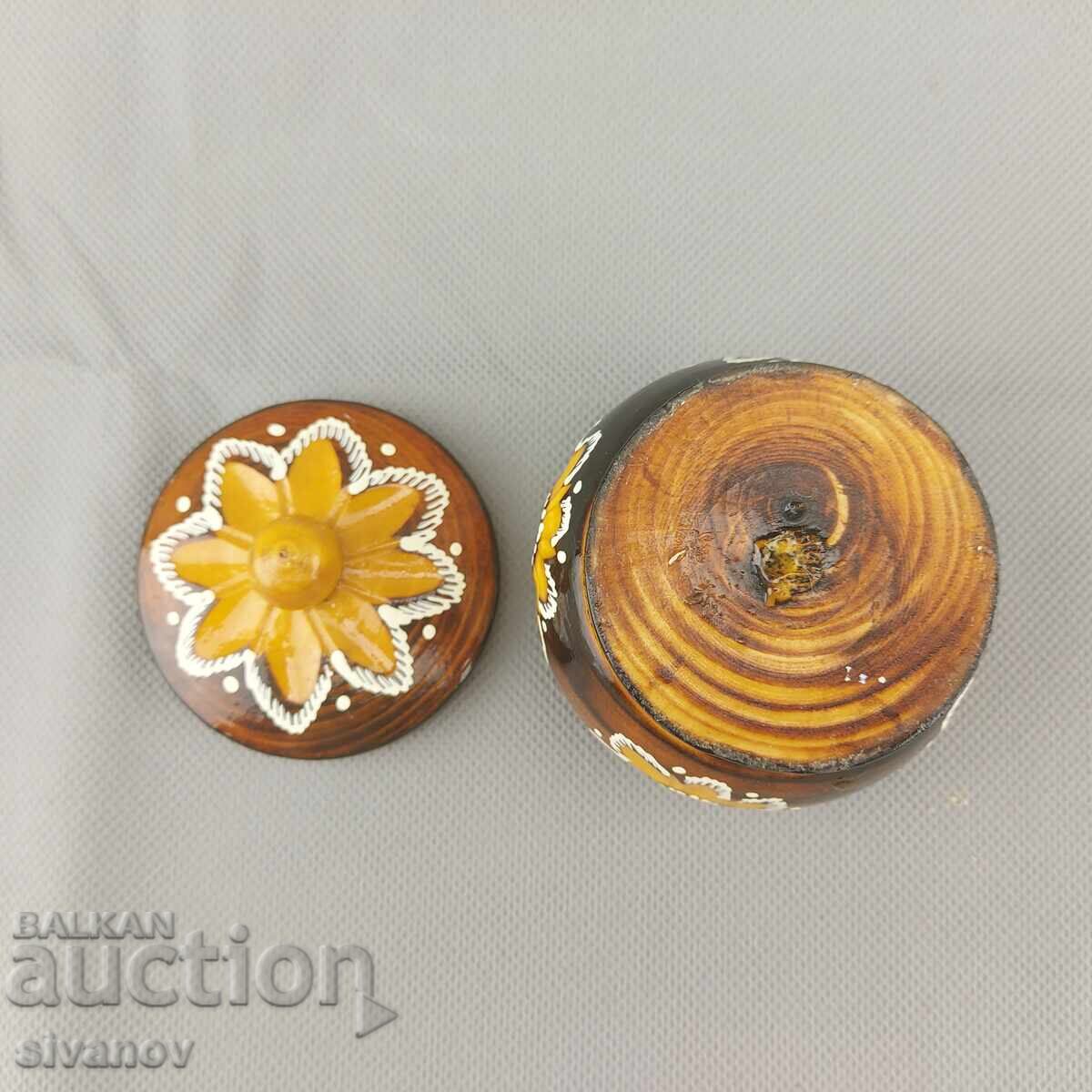 Beautiful old carved wooden spice box #2847 - 5