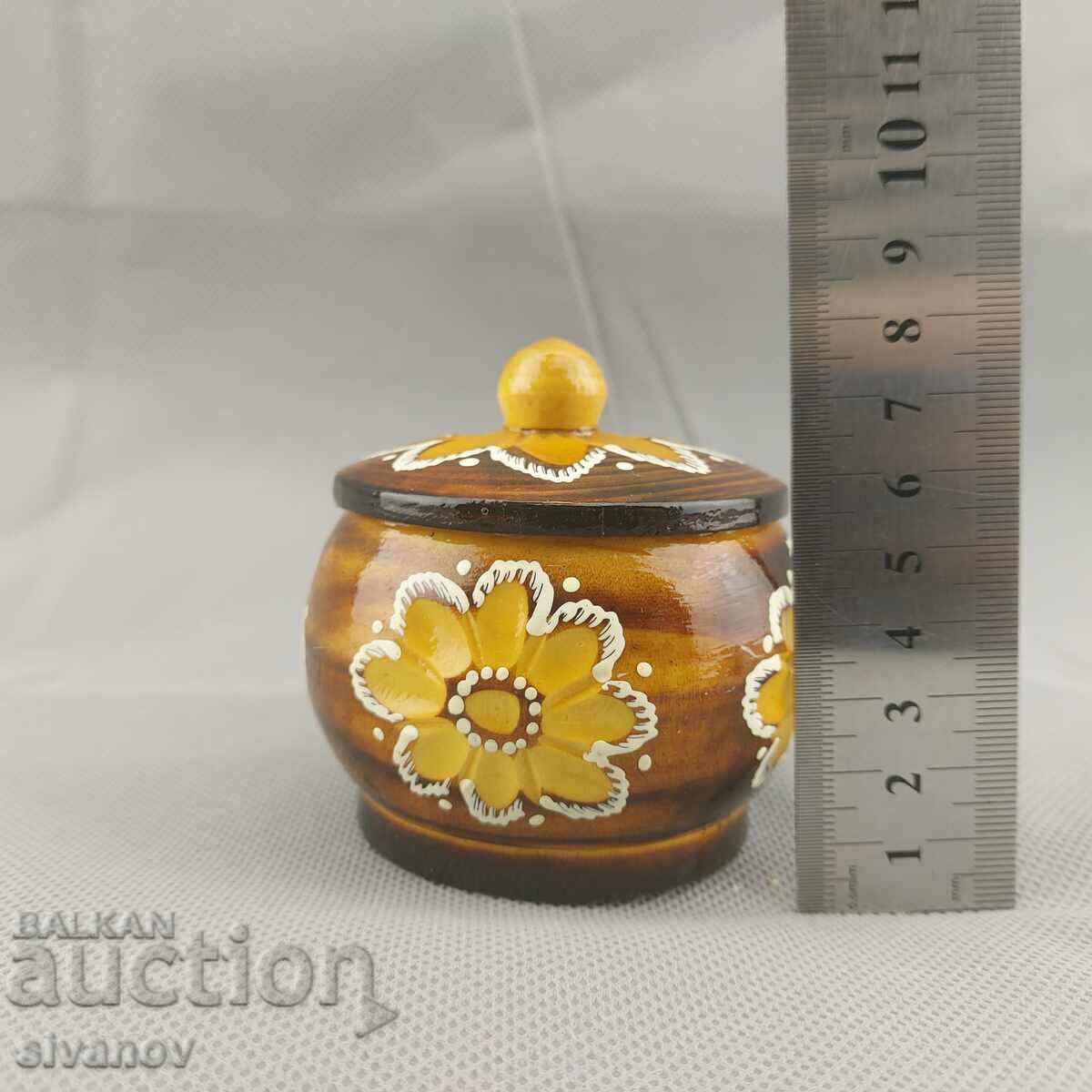 Beautiful old carved wooden spice box #2847 - 6