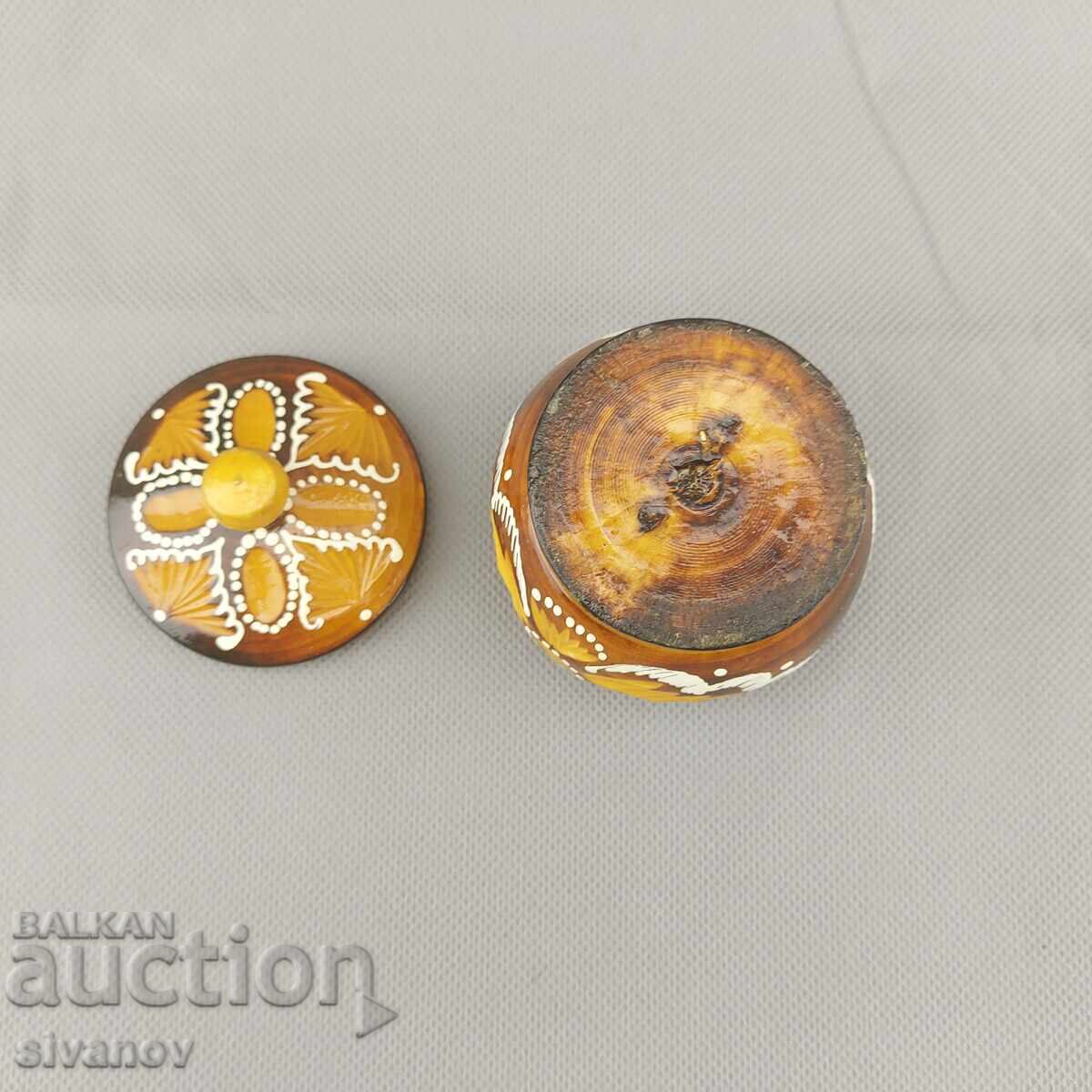 Beautiful old carved wooden spice box #2848 - 5