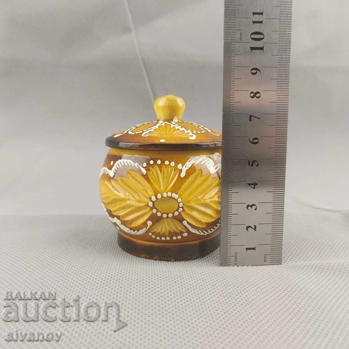 Beautiful old carved wooden spice box #2848 - 6