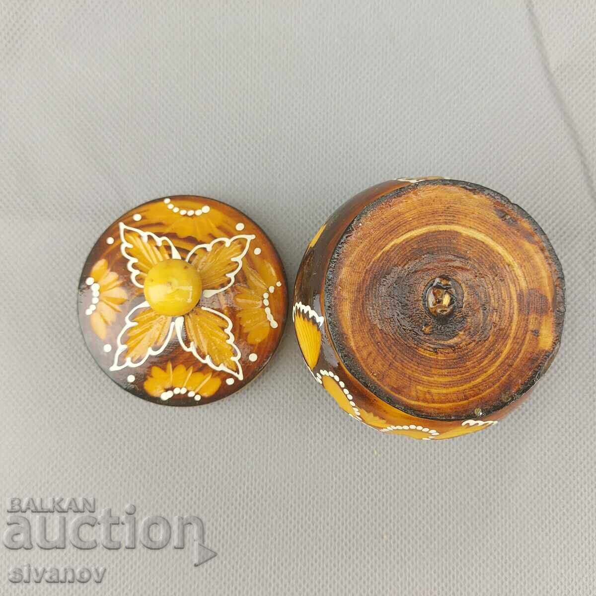 Beautiful old carved wooden spice box #2850 - 5