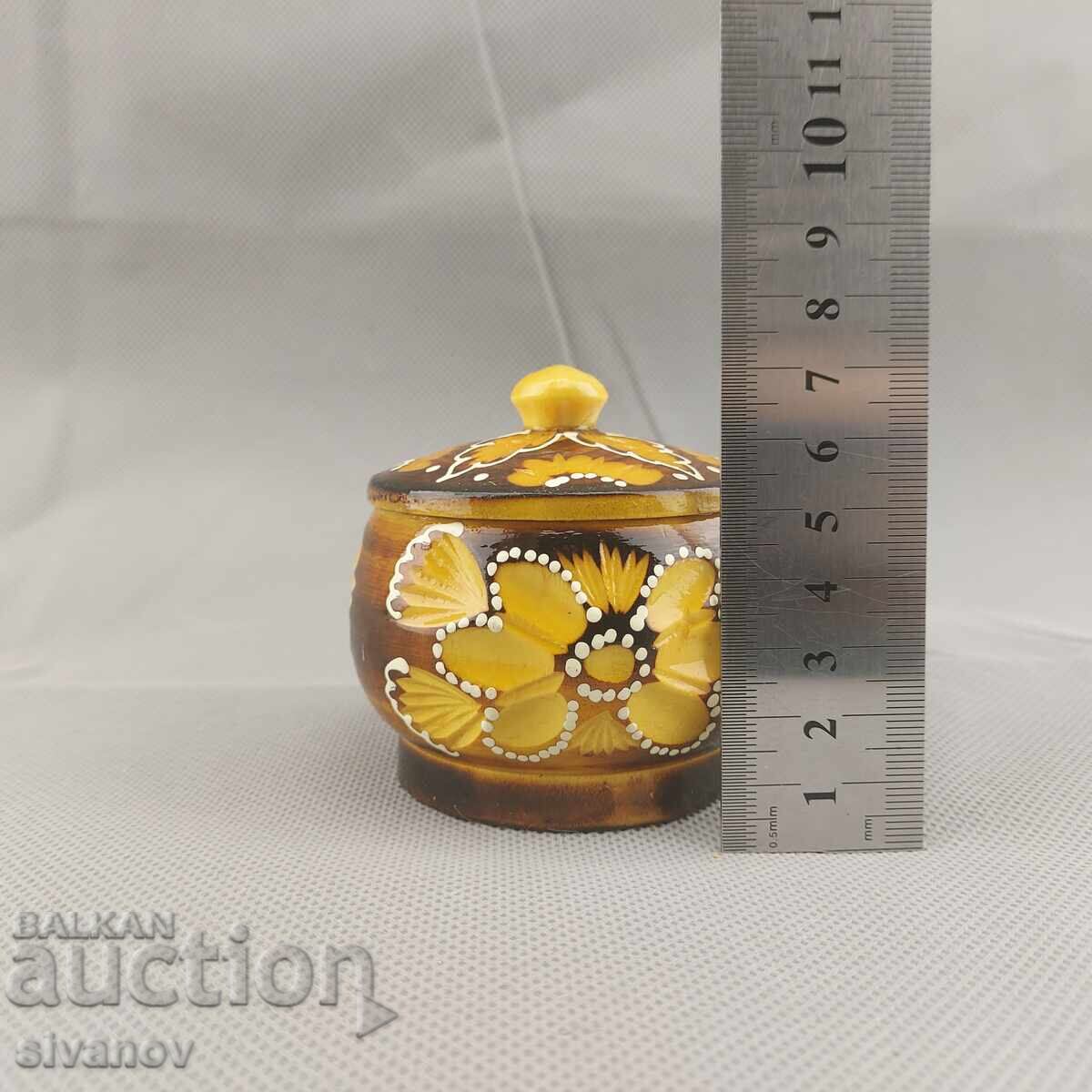 Beautiful old carved wooden spice box #2850 - 6