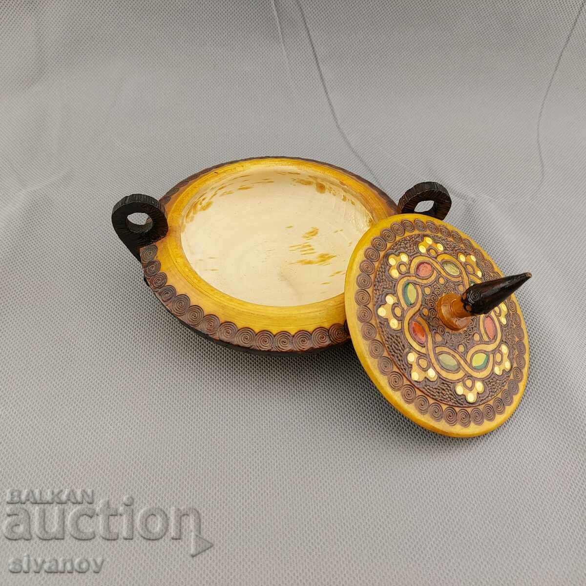 Красива стара ръчно изработена дървена кутия за бижута #2852 с цена 24.99 лв. | € 12.78