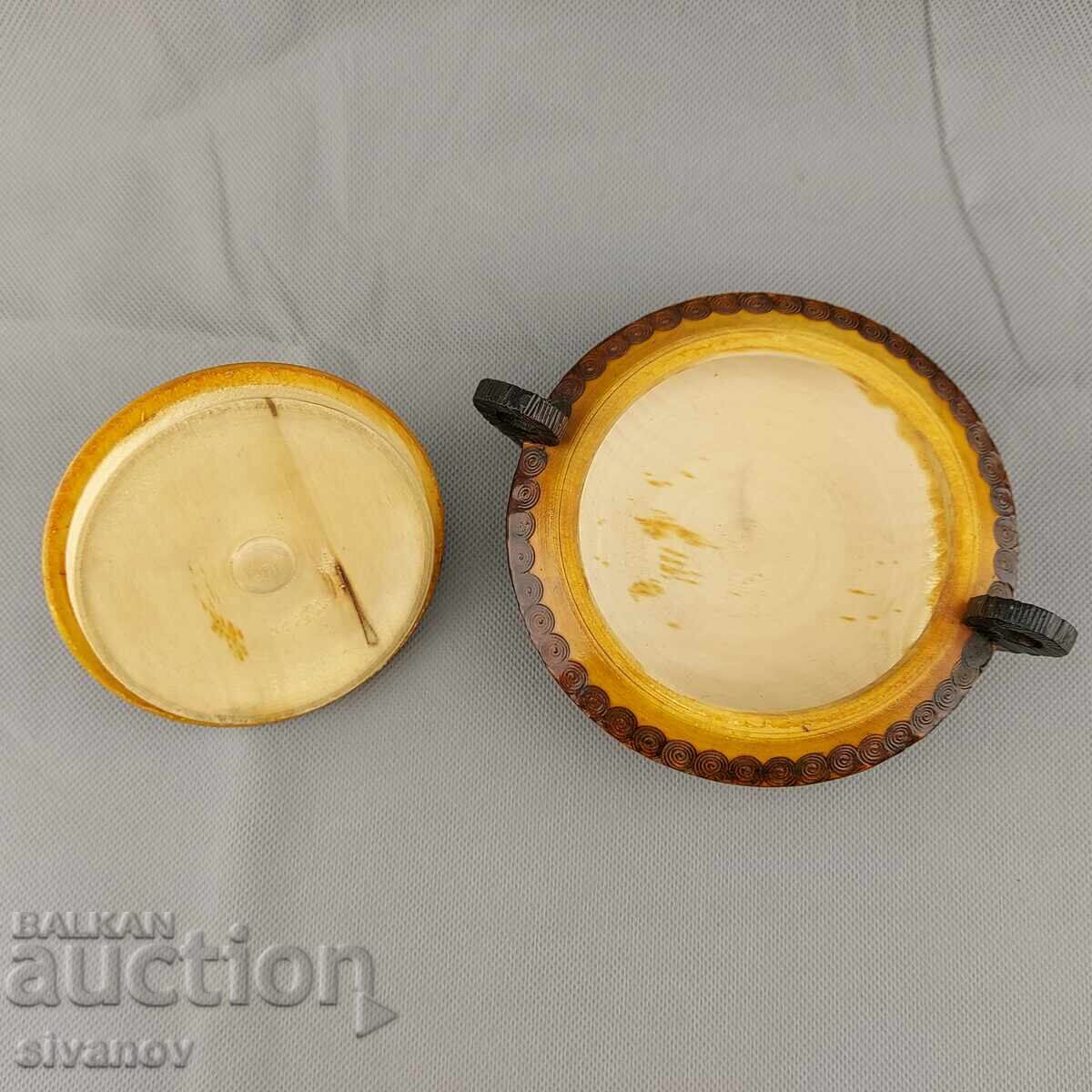 Красива стара ръчно изработена дървена кутия за бижута #2852 - 5