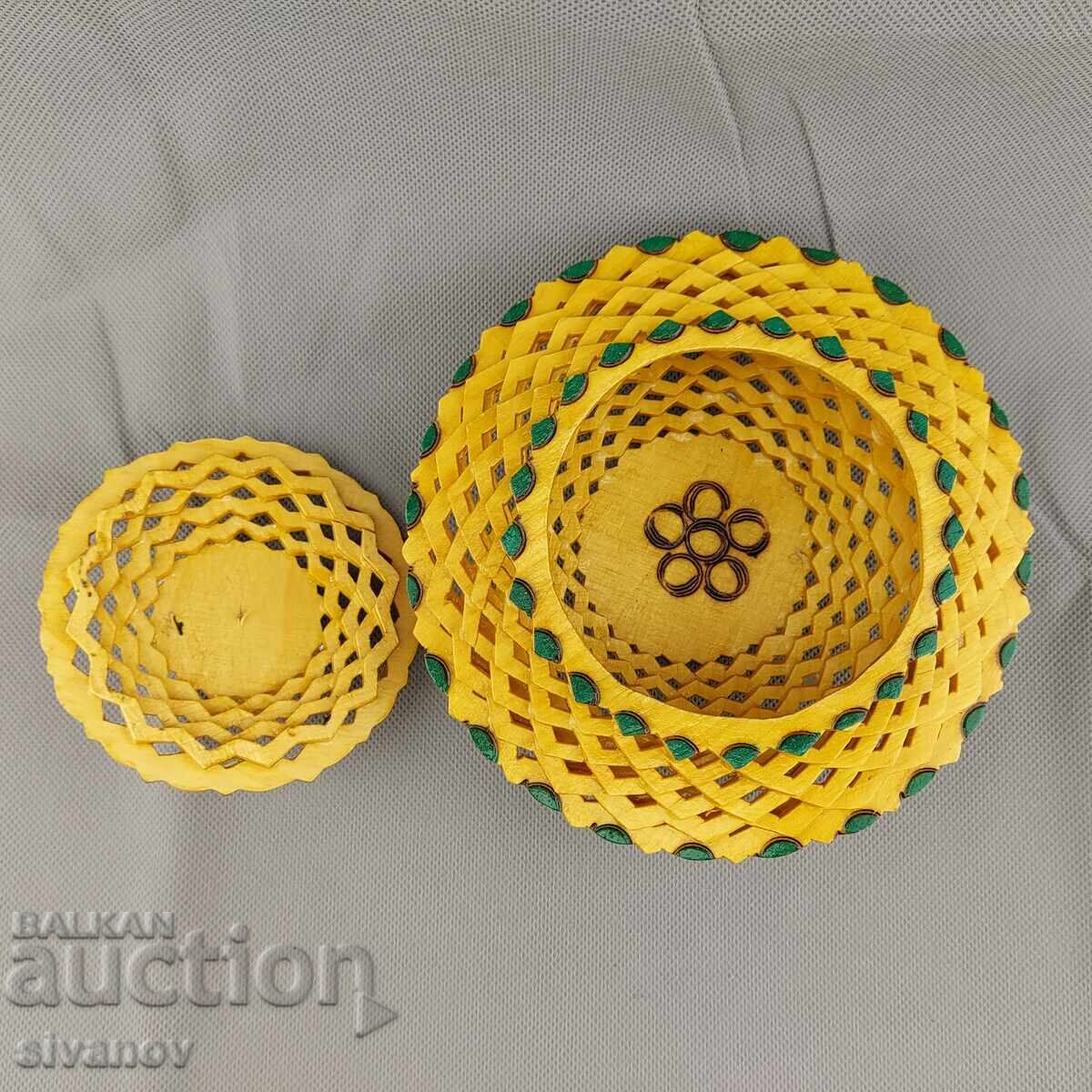 Παράδοση Όμορφο παλιό χειροποίητο ξύλινο κουτί κοσμημάτων #2853