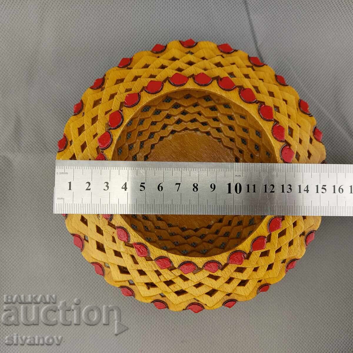 Beautiful old handmade wooden jewelry box #2854 - 7 Beautiful old handmade wooden jewelry box #2854 - 7