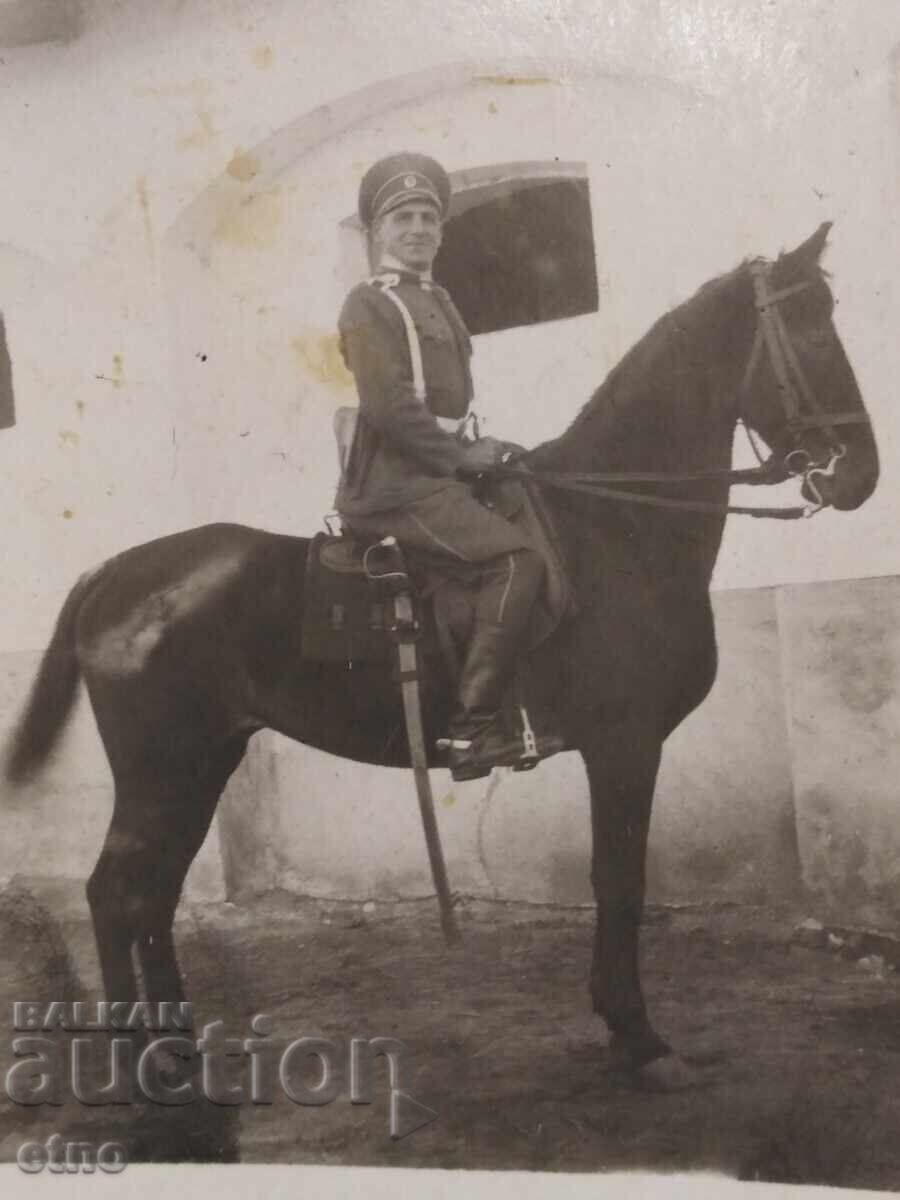 FOTOGRAFIE REGALĂ, CAVALERIST, SOLDAT, UNIFORMĂ, sabie
