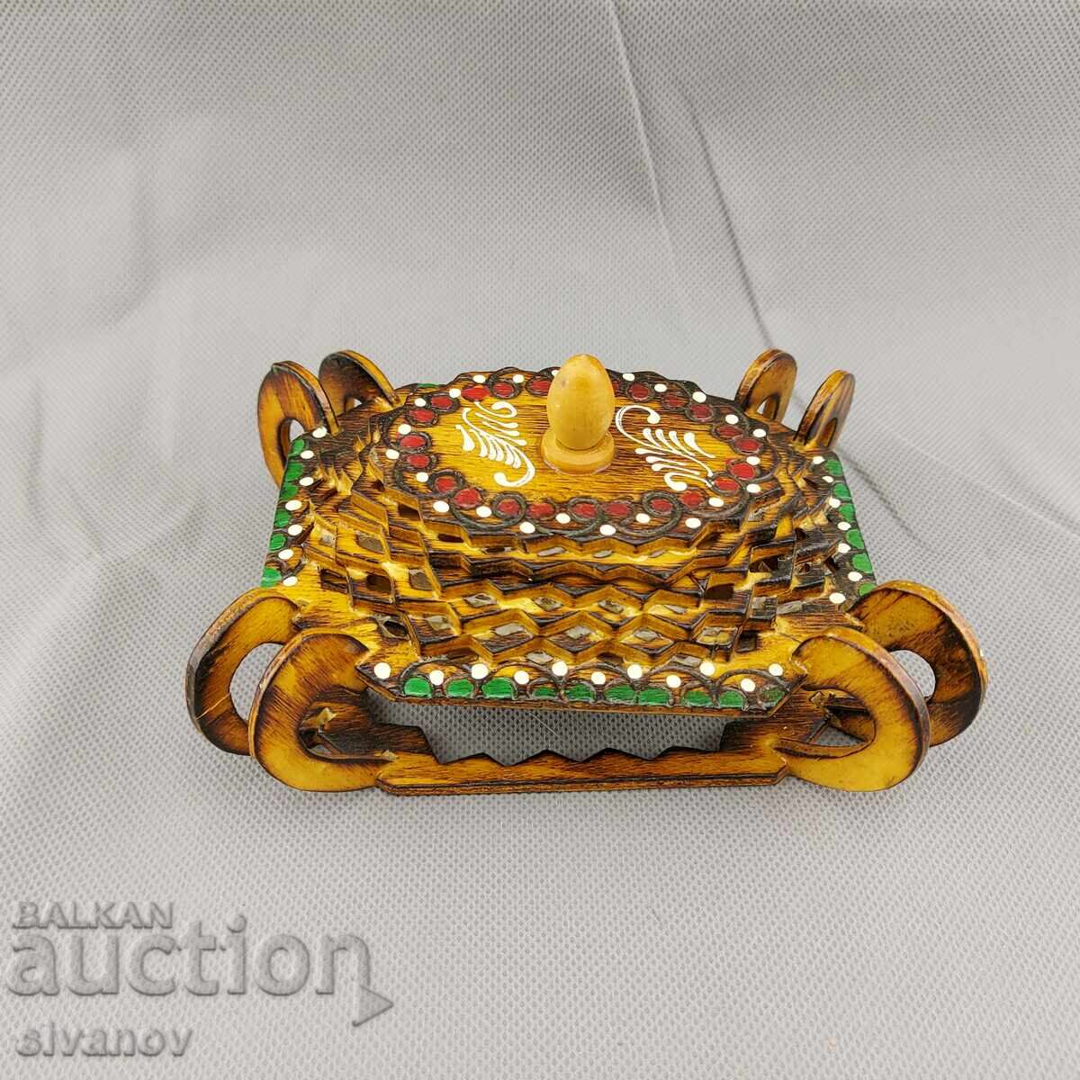 Όμορφο παλιό χειροποίητο ξύλινο κουτί κοσμημάτων #2855 με τιμή 24.99 BGN | € 12.78