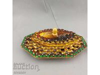 Beautiful old handmade wooden jewelry box #2856