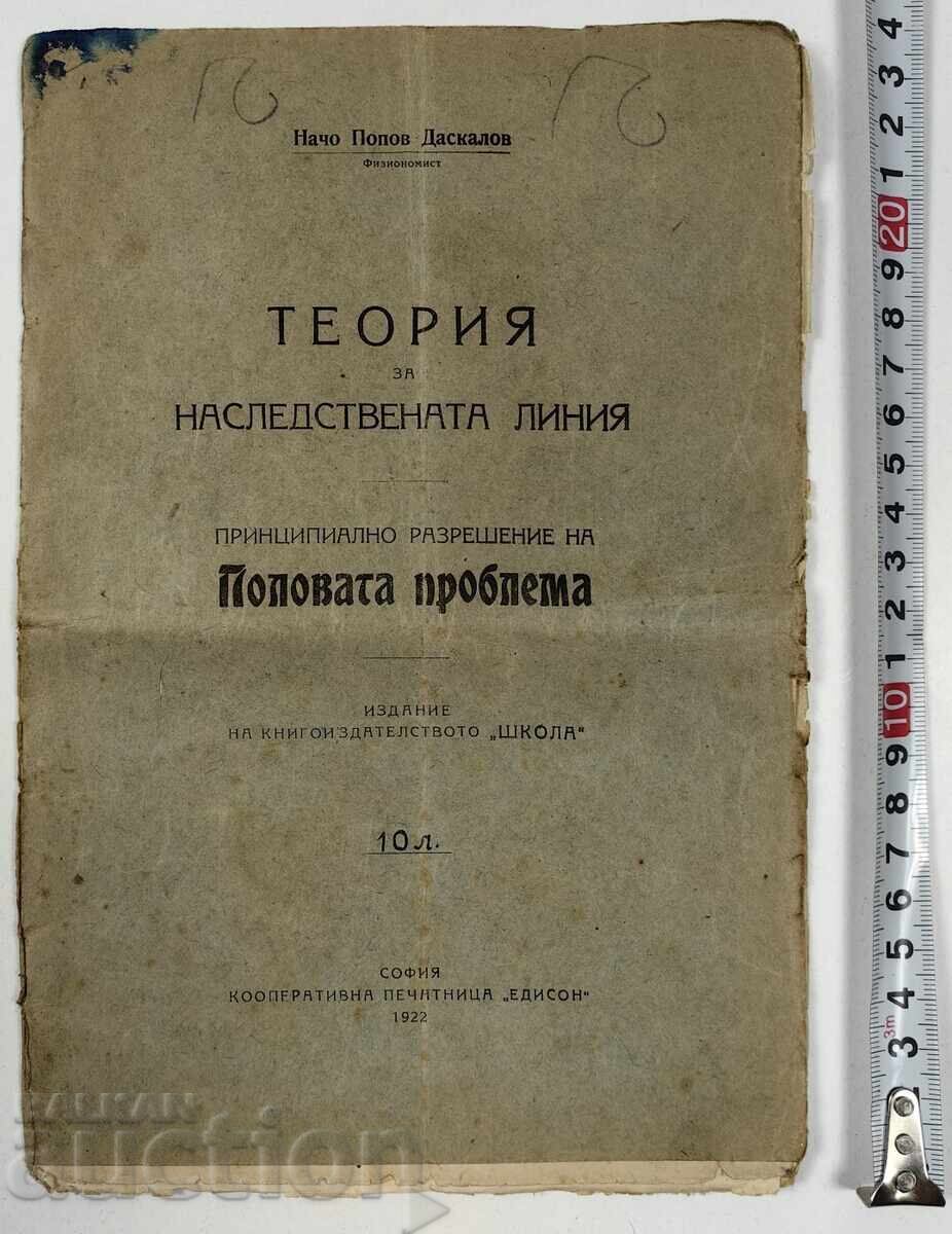 1922 ТЕОРИЯ ЗА НАСЛЕДСТВЕНАТА ЛИНИЯ 1922 ТЕОРИЯ ЗА НАСЛЕДСТВЕНАТА ЛИНИЯ