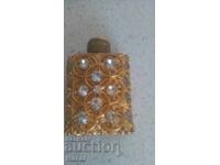 Sticluță de parfum, ornamente bronz 9 bucăți pietre Swarovski