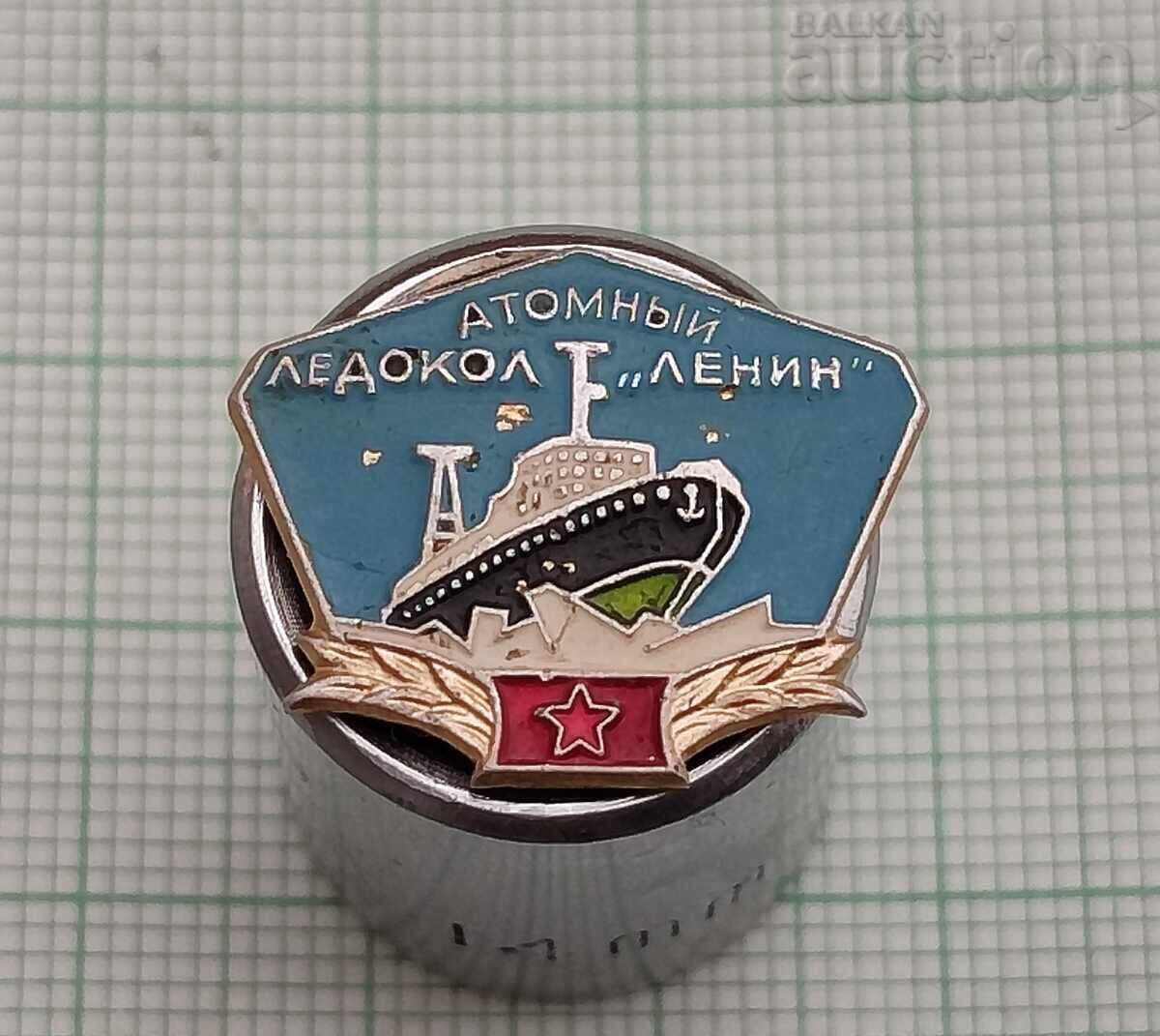 SPĂRGĂTOR DE GHEAȚĂ ATOMIC "LENIN" URSS INSIGNĂ SPĂRGĂTOR DE GHEAȚĂ ATOMIC "LENIN" URSS INSIGNĂ