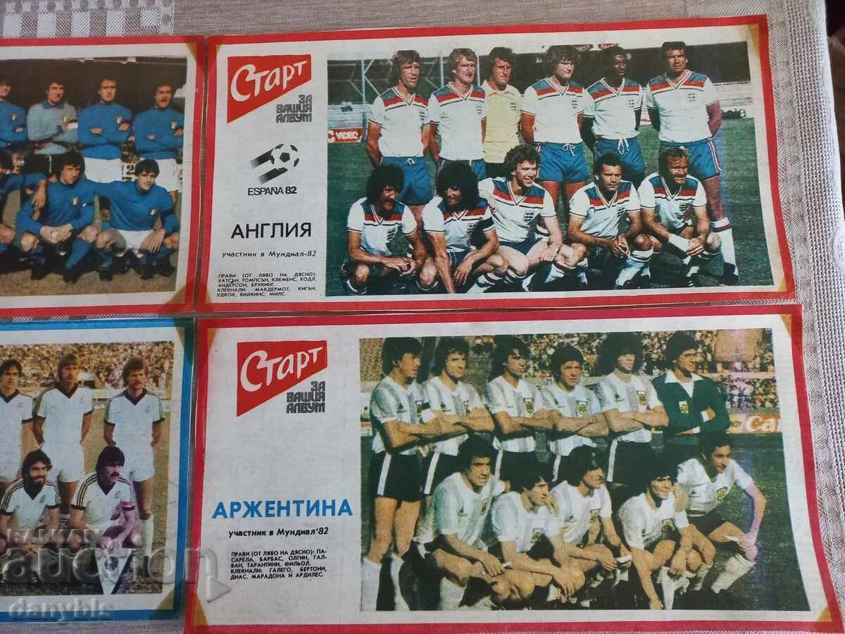 Ομάδες από την εφημερίδα Σταρτ - Παγκόσμιο Κύπελλο Ισπανία 82 με τιμή 5.00 BGN | € 2.56 Ομάδες από την εφημερίδα Σταρτ - Παγκόσμιο Κύπελλο Ισπανία 82 με τιμή 5.00 BGN | € 2.56