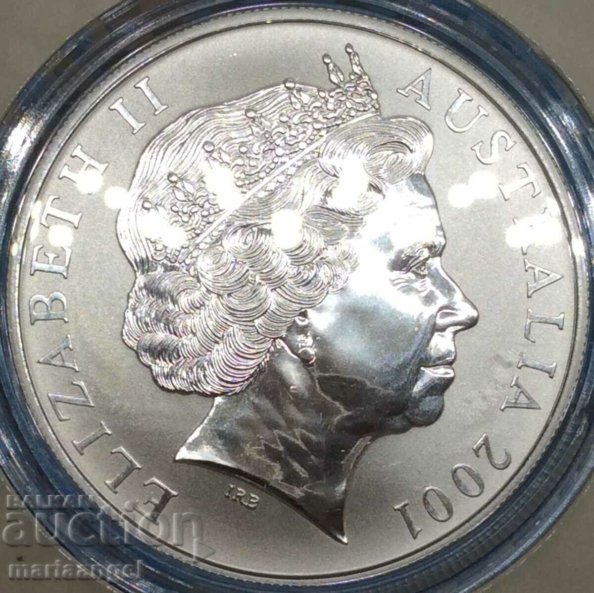 Παράδοση 1 δολάριο 2001 1 Oz 31,1γρ Αυστραλία Ουγγιά UNC PROOF