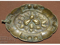 Bol decorativ din bronz, vechi, lucrat manual