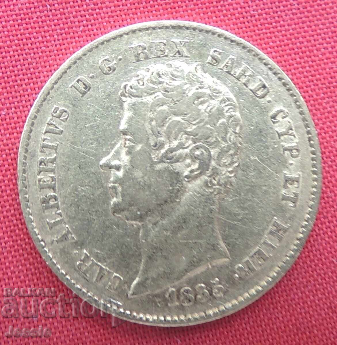 20 Λίρες 1835 Γένοβα Ιταλία ( 20 liri Italiya ) (χρυσός) με τιμή 1549.95 BGN | € 792.48