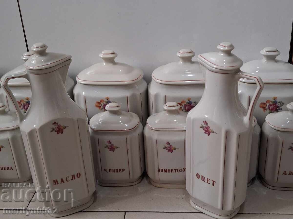 Bulgarian porcelain service 16 pieces porcelain for spices NRB - 7 Bulgarian porcelain service 16 pieces porcelain for spices NRB - 7