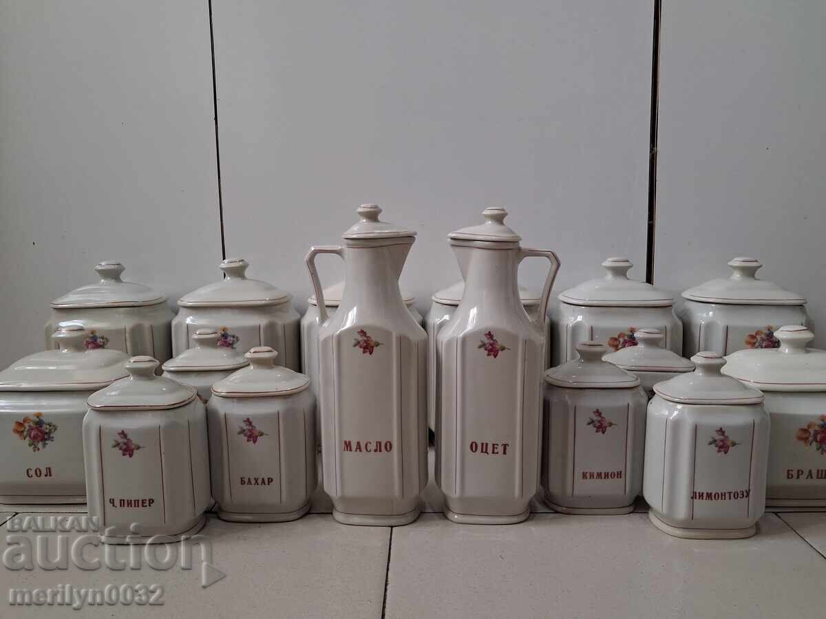 Bulgarian porcelain service 16 pieces porcelain for spices NRB Bulgarian porcelain service 16 pieces porcelain for spices NRB