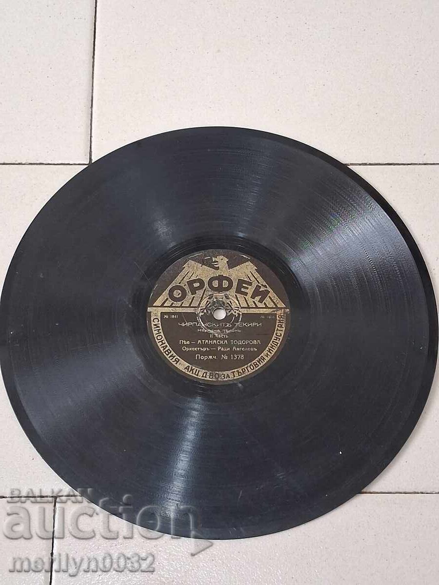 Livrarea Placă de vinil veche pentru patefon șelac, anii '20 ai secolului XX Livrarea Placă de vinil veche pentru patefon șelac, anii '20 ai secolului XX