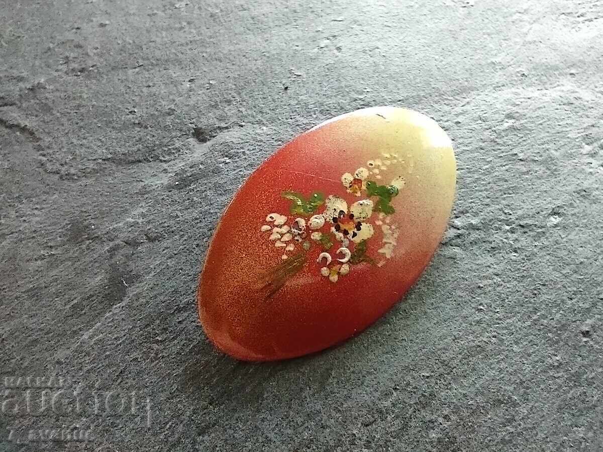 Very beautiful painted brooch 70s 22.10.25