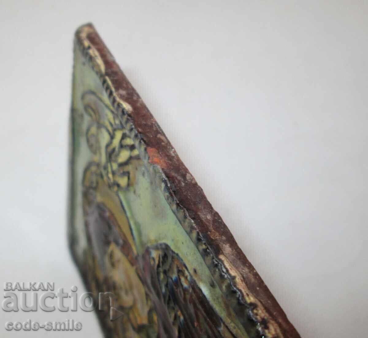 Livrarea Veche icoană ceramică a Sfintei Fecioare Maria cu Pruncul