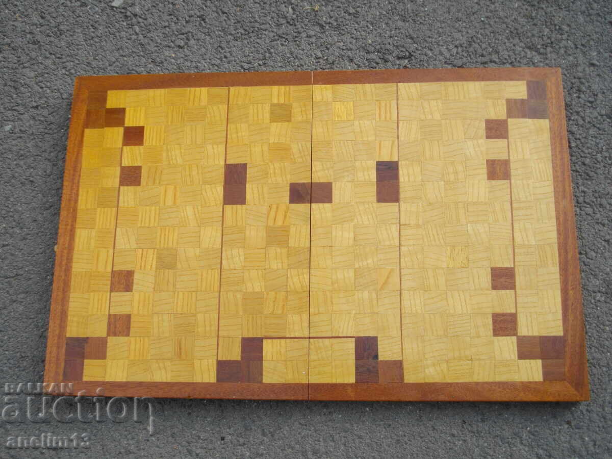 OLD WOODEN GAME SIMILAR TO CHESS - 7