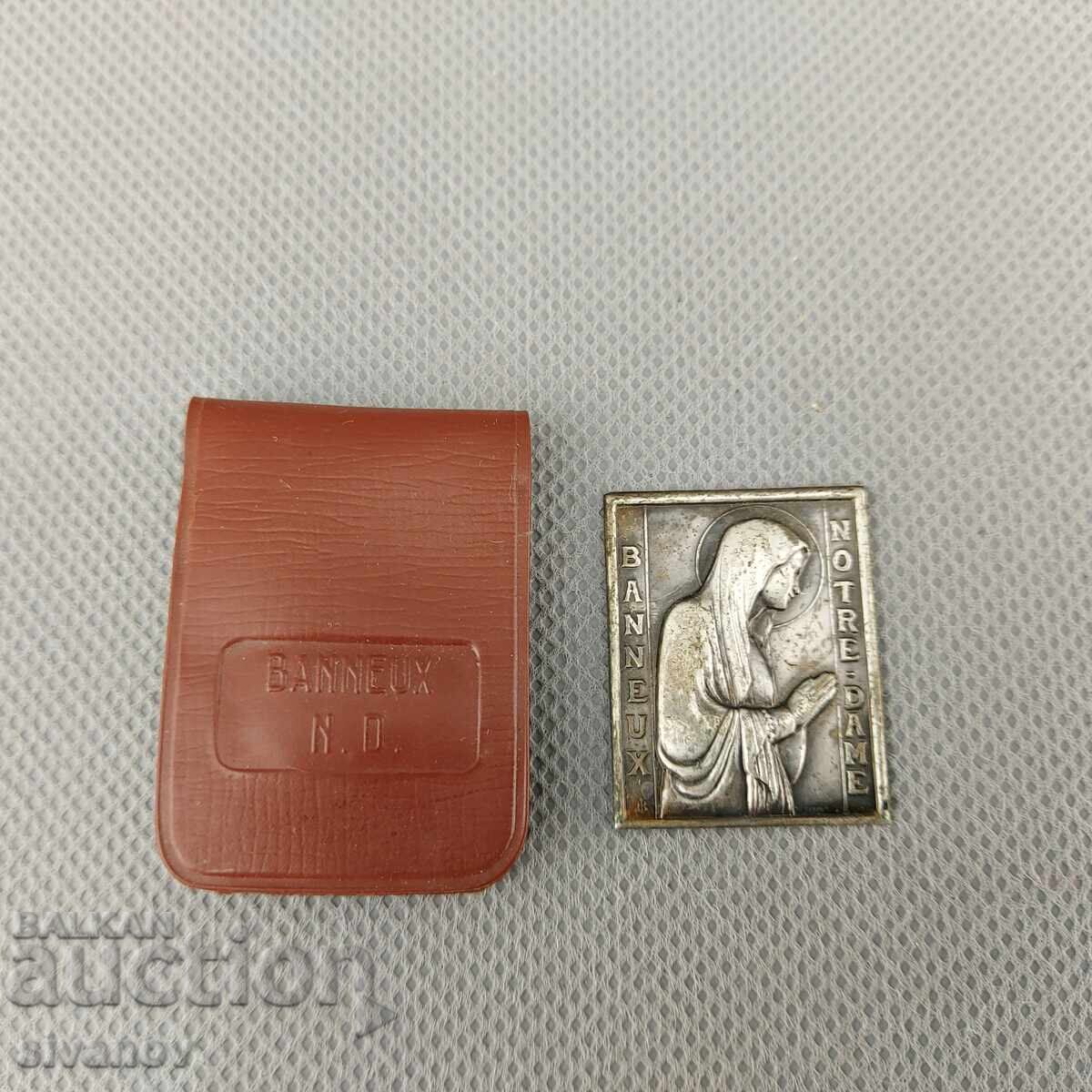 Παλαιό σουβενίρ Νοτρ Νταμ, μικρή μεταλλική εικόνα #2938