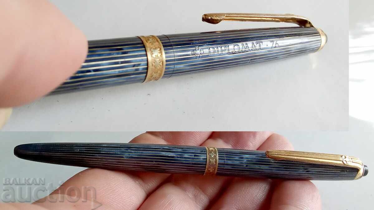 Παράδοση ΣΤΥΛΟ ΔΙΑΡΚΕΙΑΣ 1950 DIPLOMAT ΑΠΟ ΠΡΑΣΙΝΟ-ΜΠΛΕ ΡΕΤΙΝΕ