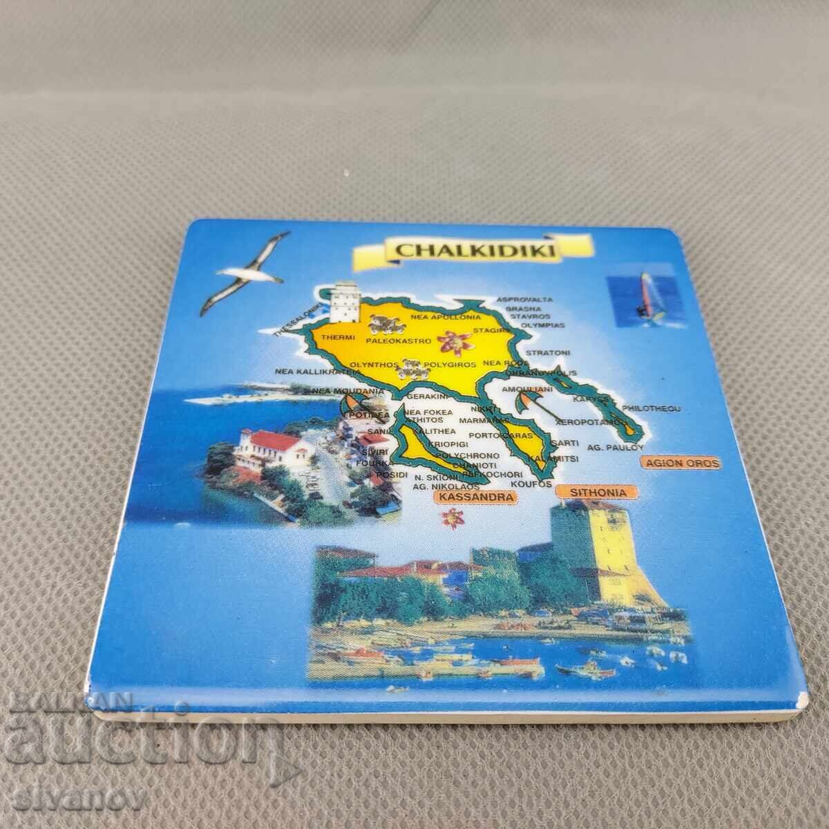 Beautiful Halkidiki porcelain coaster #2956 with price 9.99 BGN | € 5.11
