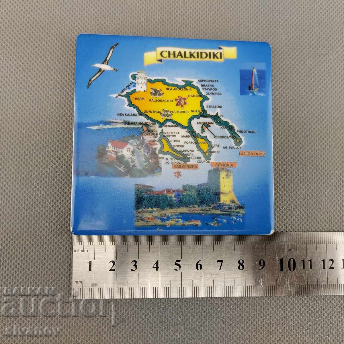 Beautiful Halkidiki porcelain coaster #2956 - 6