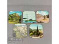 Set de 5 suporturi de pahare pătrate Edinburgh #2971