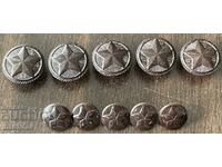 6240 Bulgaria 10 bucăți 5 mici și 5 mari nasturi BNA anii '50