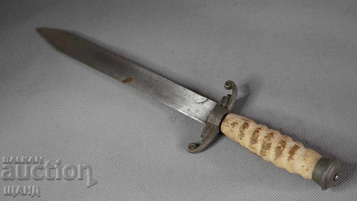 Παλιό Γερμανικό μεταλλικό παιχνίδι μαχαίρι, στιλέτο, σπαθί, ξιφολόγχη με θήκη - 5 Παλιό Γερμανικό μεταλλικό παιχνίδι μαχαίρι, στιλέτο, σπαθί, ξιφολόγχη με θήκη - 5