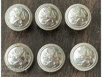 6242 Regatul Bulgariei 6 bucăți nasturi mici albi anii '30